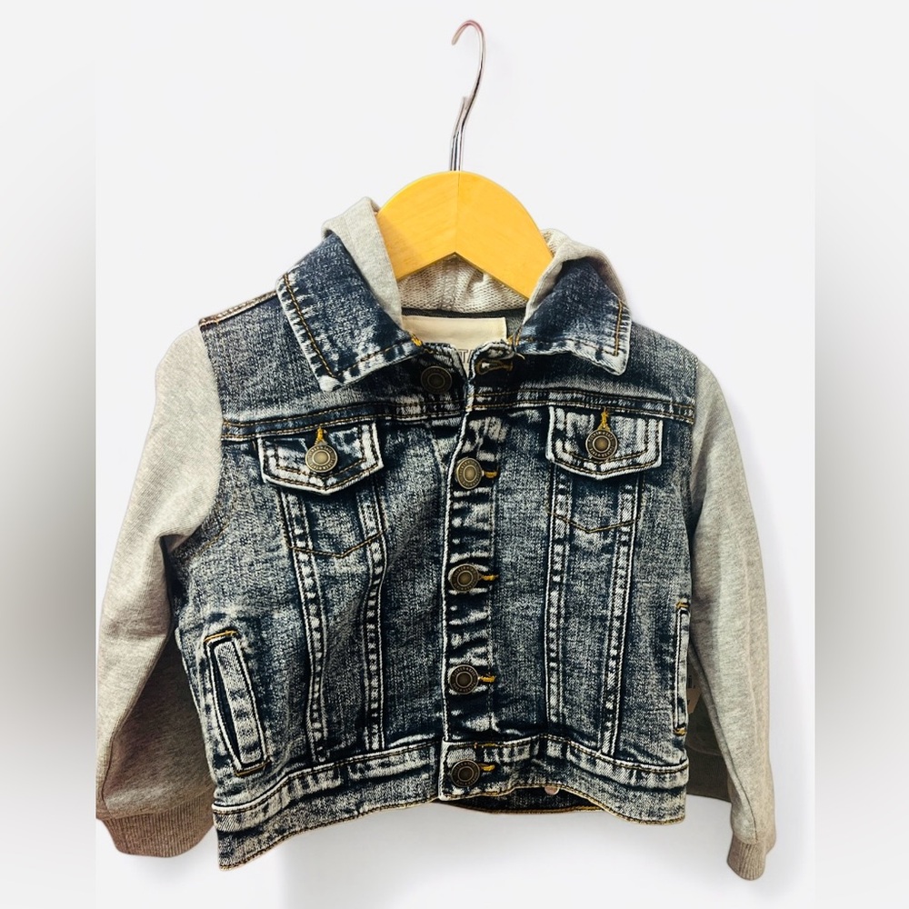 Tucker + Tate denim & knit hooded jacket NWT - Picture 1 of 6